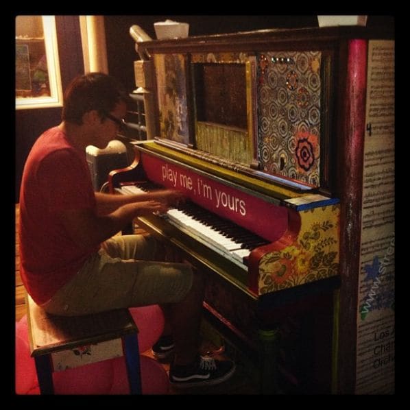 Public piano in Santa Monica, California, United States