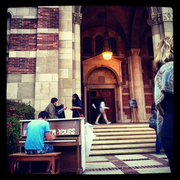 Public piano in Los Angeles, California, United States