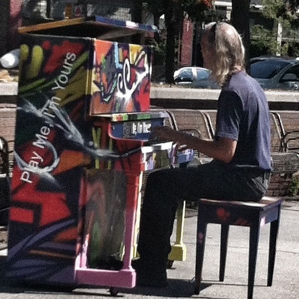 Public piano in Old Toronto, Ontario, Canada