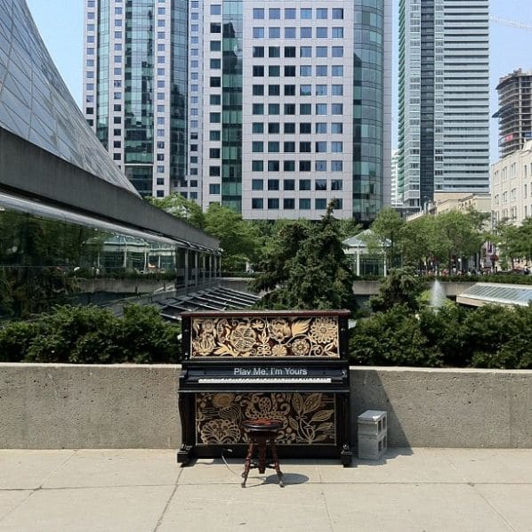 Public piano in Old Toronto, Ontario, Canada