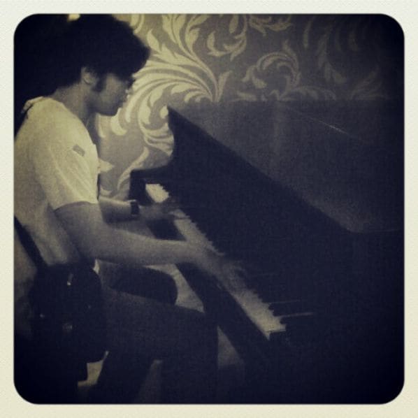 Public piano in Bang Phli District, Samut Prakan Province, Thailand