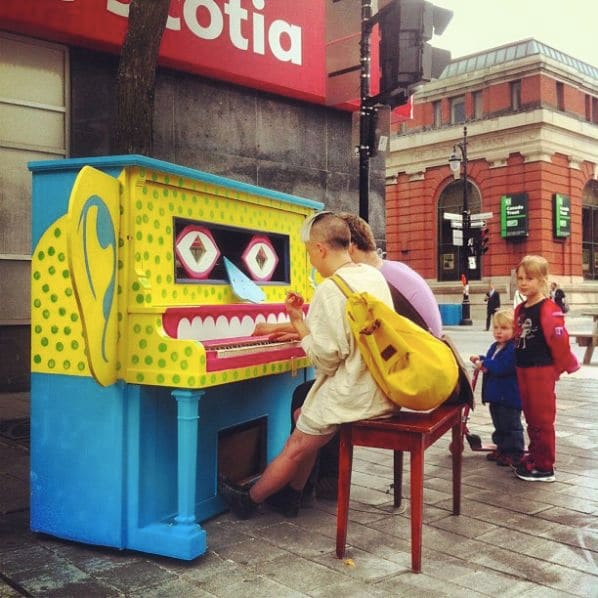Public piano in Montreal, Quebec, Canada