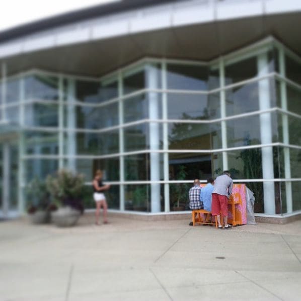 Public piano in Cleveland, Ohio, United States