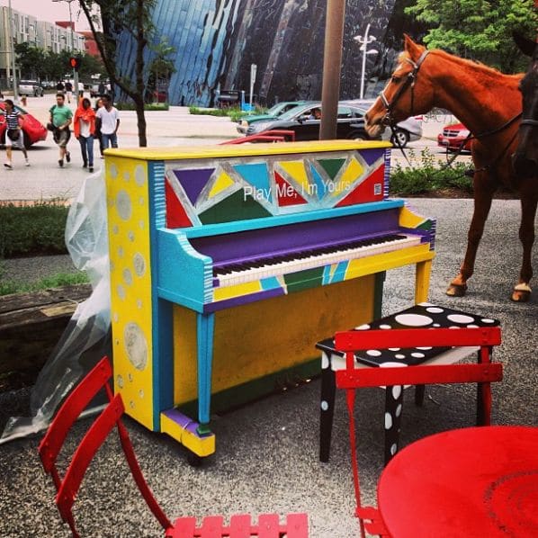 Public piano in Cleveland, Ohio, United States