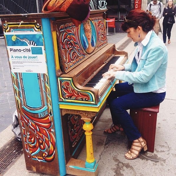 Public piano in Montreal, Quebec, Canada