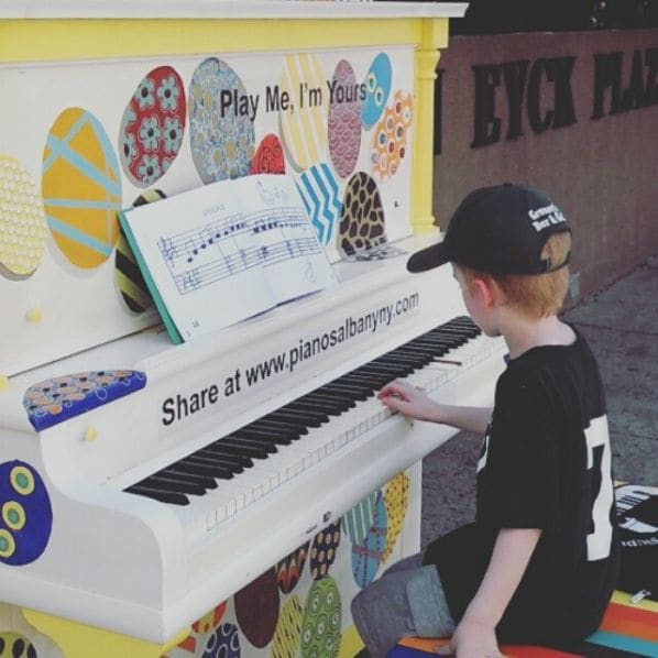 Public piano in Albany, New York, United States
