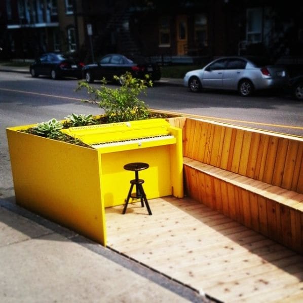 Public piano in Quebec City, Quebec, Canada