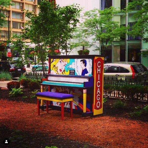 Public piano in Chicago, Illinois, United States
