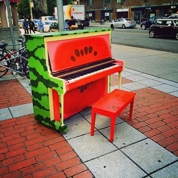 Public piano in Montreal, Quebec, Canada