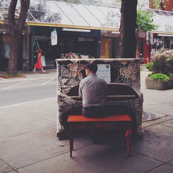 Public piano in Montreal, Quebec, Canada