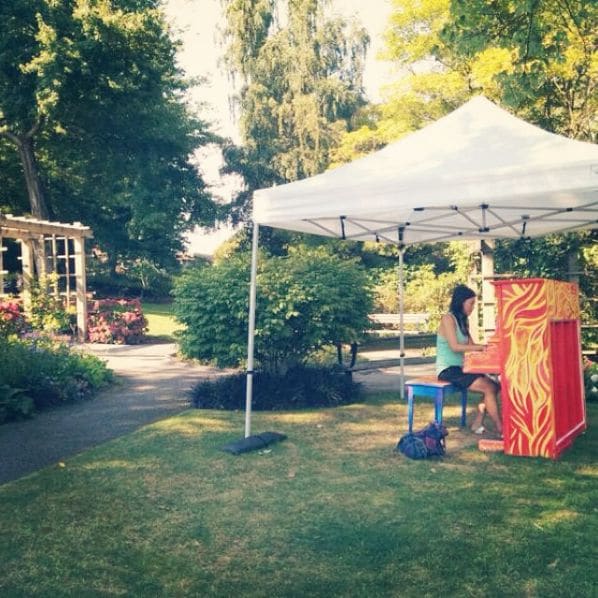 Public piano in Burnaby, British Columbia, Canada