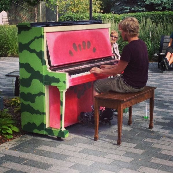 Public piano in Montreal, Quebec, Canada