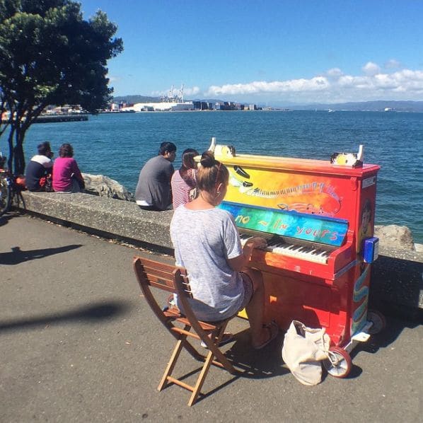 Public piano in Wellington, Wellington, New Zealand