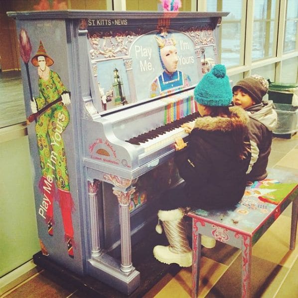 Public piano in Markham, Ontario, Canada