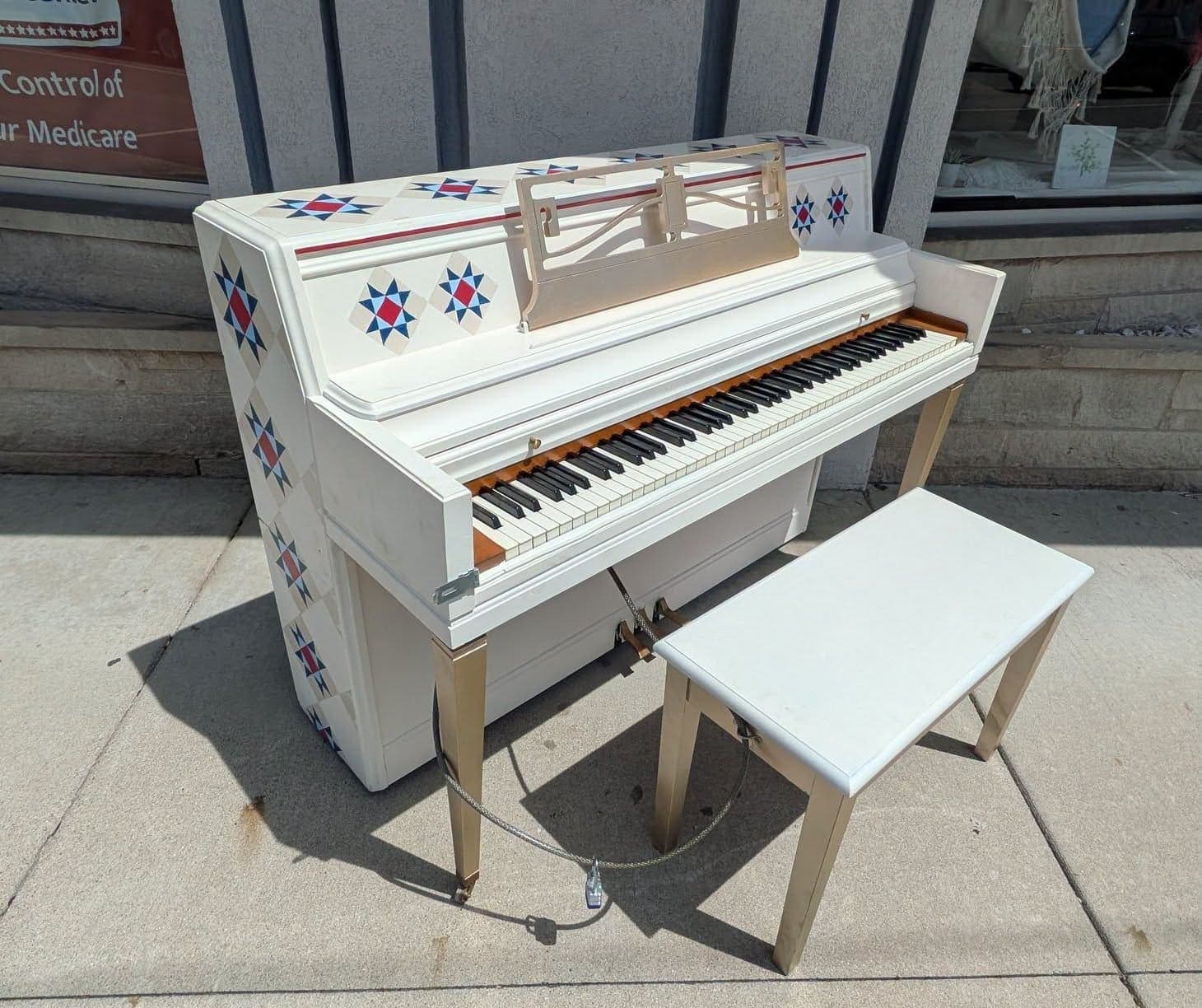 Public piano in Troy, Ohio, United States