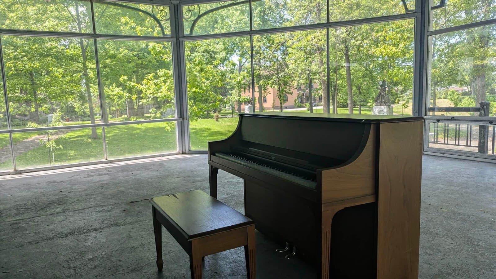Public piano in Trois-Rivières, Québec, Canada