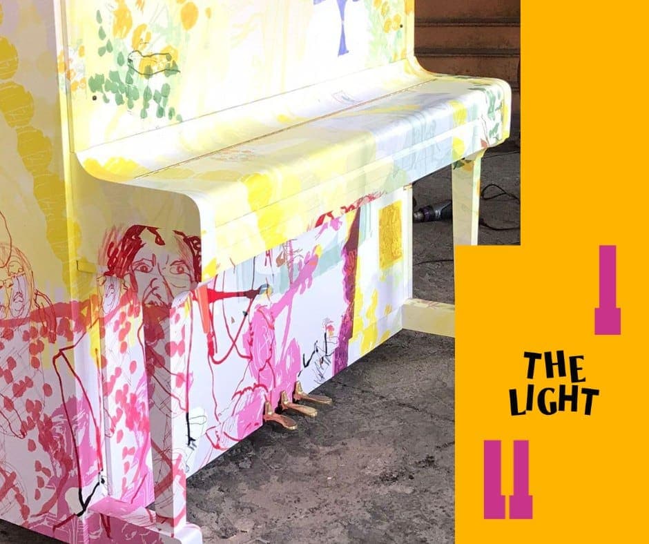 Public piano in Leeds, England, United Kingdom
