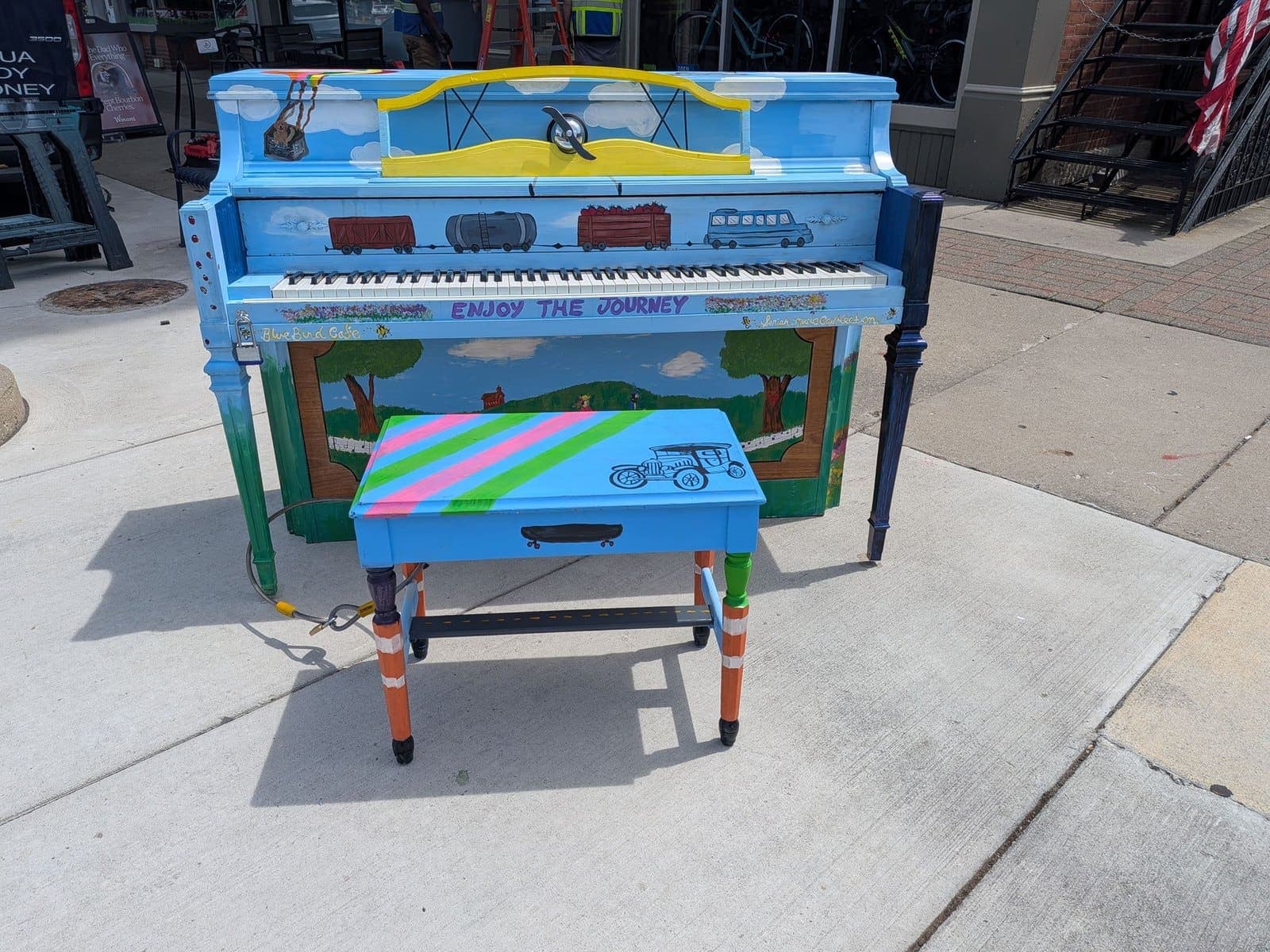 Public piano in Troy, Ohio, United States