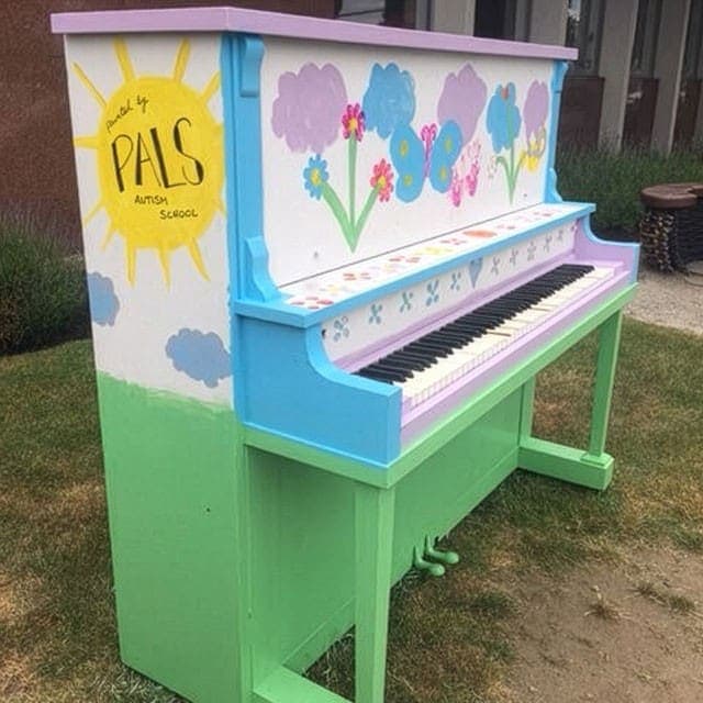 Public piano in Vancouver, British Columbia, Canada