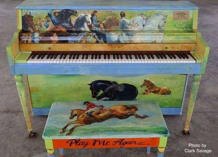 Photo of Morgan at 3100, Kimball Bridge Road, Alpharetta, Fulton County, Georgia, 30022, United States. A free Play Me Again Pianos instrument under the pavilion at Rock Mill…