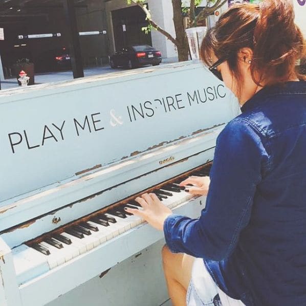 Public piano in Fairfax County, Virginia, United States