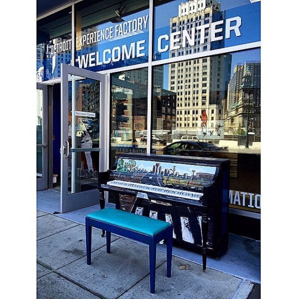 Public piano in Detroit, Michigan, United States