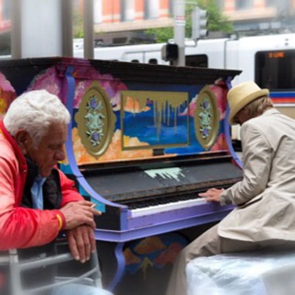 Public piano in Denver, Colorado, United States