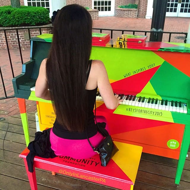 Public piano in Lancaster, Pennsylvania, United States