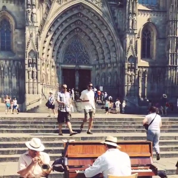 Public piano in Barcelona, Catalonia, Spain
