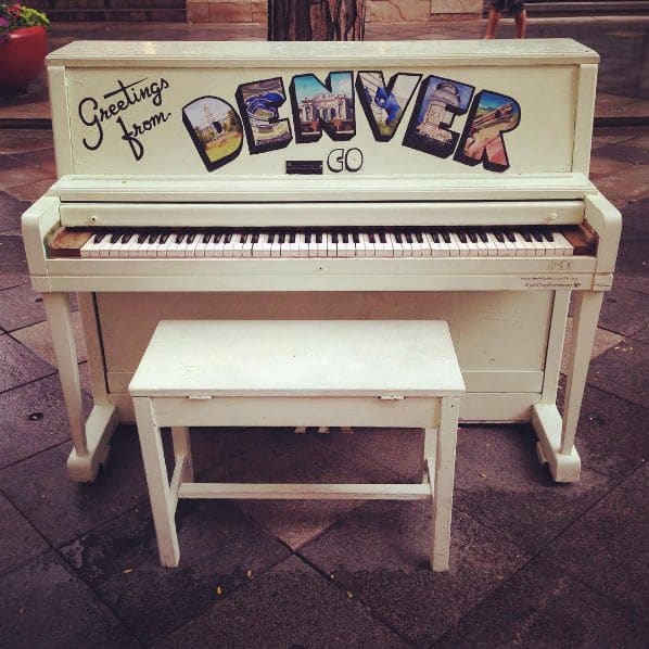 Public piano in Denver, Colorado, United States
