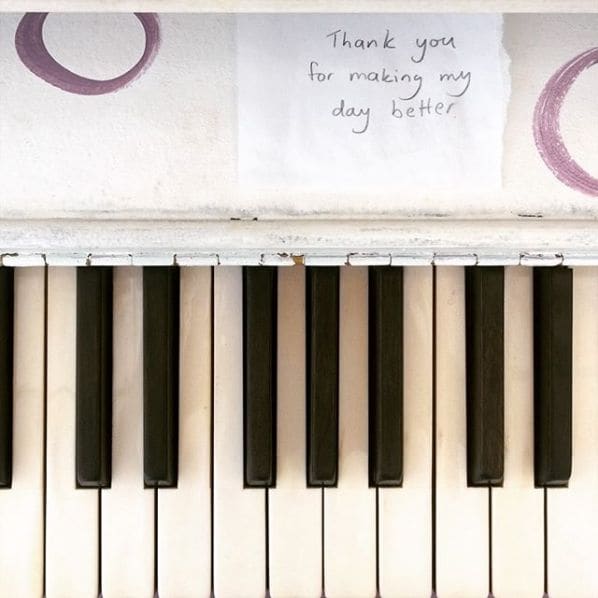 Public piano in Bellevue, Washington, United States