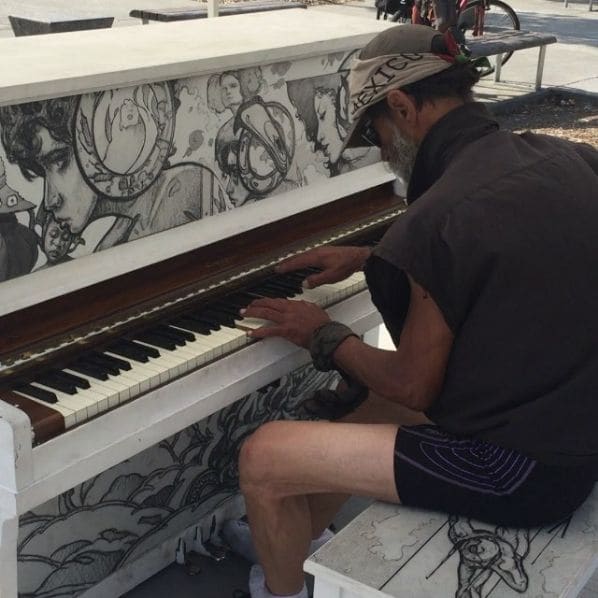 Public piano in Seattle, Washington, United States