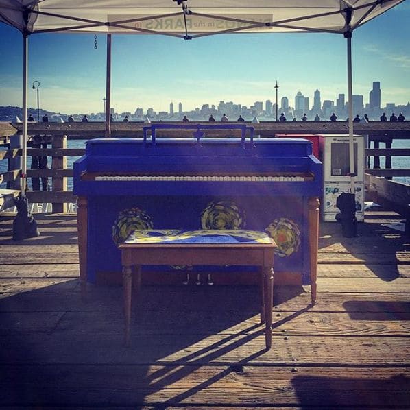 Public piano in Seattle, Washington, United States