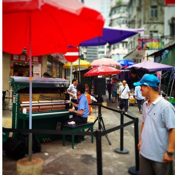 Public piano in Kowloon, Hong Kong, China