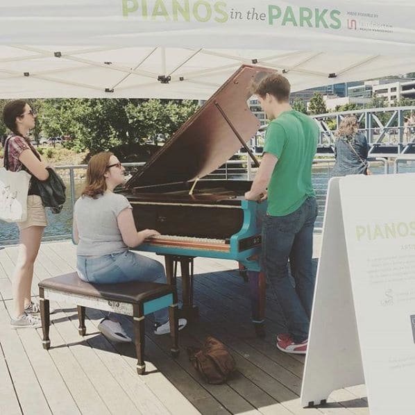 Public piano in Seattle, Washington, United States