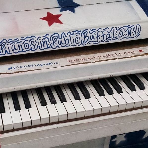 Public piano in Buffalo, New York, United States
