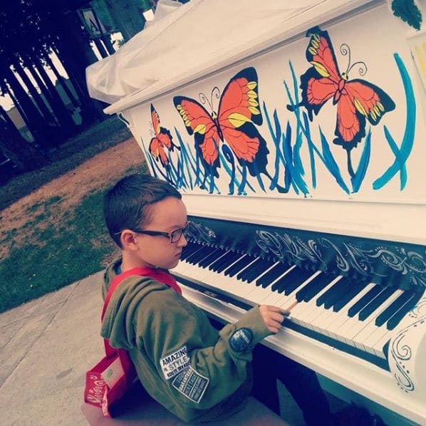 Public piano in Surrey, British Columbia, Canada