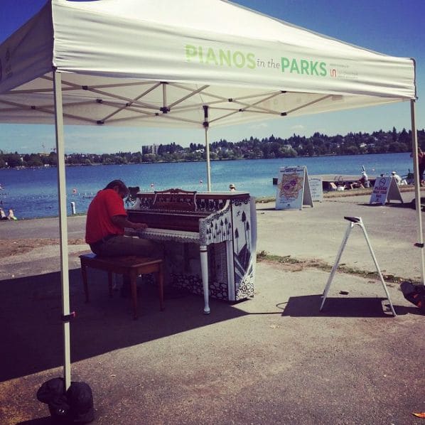 Public piano in Seattle, Washington, United States