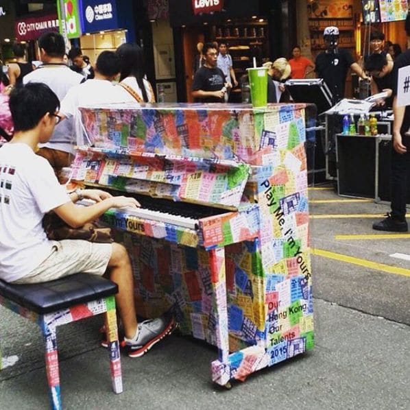 Public piano in Kowloon, Hong Kong, China
