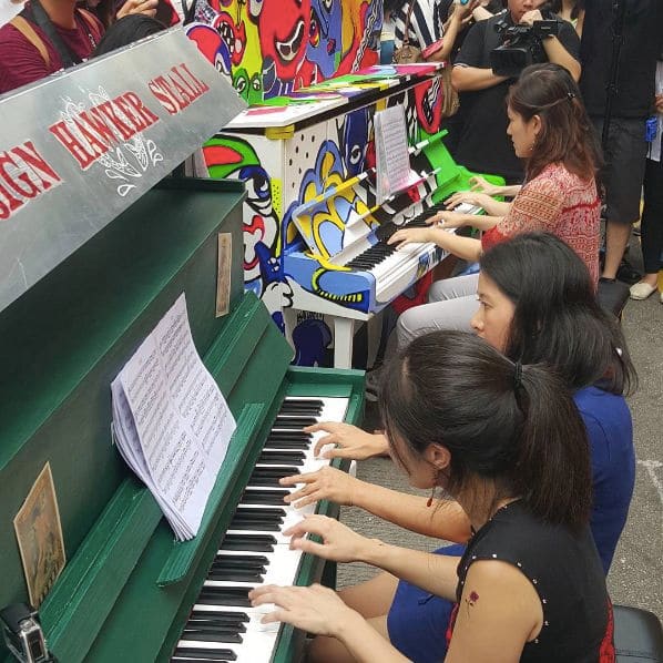 Public piano in Kowloon, Hong Kong, China