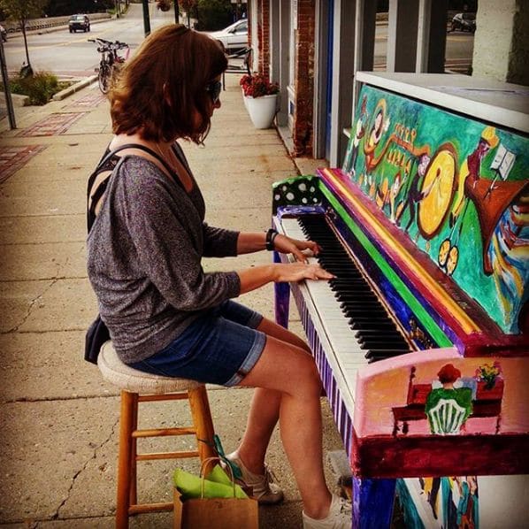 Public piano in Washtenaw County, Michigan, United States