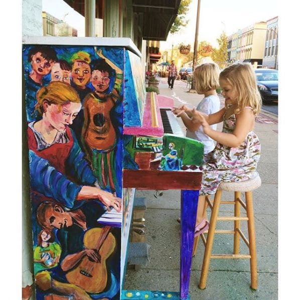 Public piano in Washtenaw County, Michigan, United States