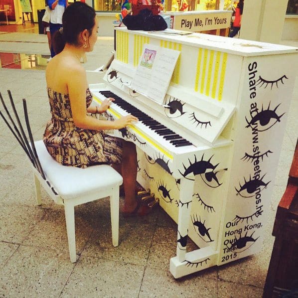 Public piano in Hong Kong Island, Hong Kong, China