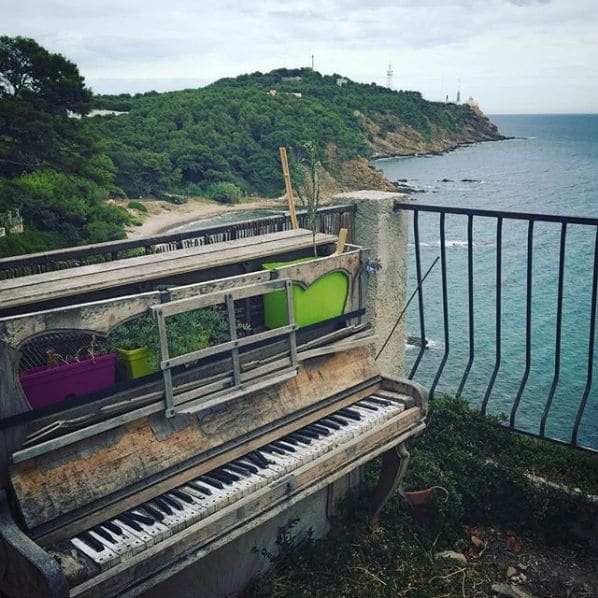 Public piano in Var, Provence-Alpes-Côte d'Azur, France