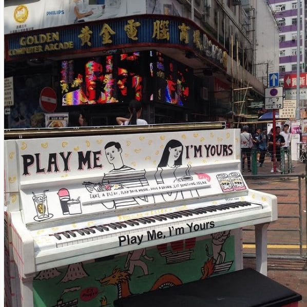 Public piano in Kowloon, Hong Kong, China