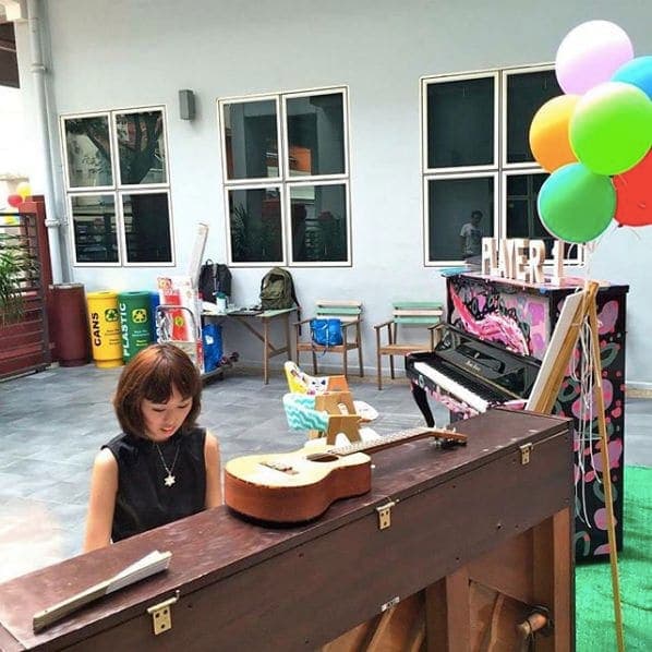 Photo of Aliwal Arts Centre at Aliwal Arts Centre, 30;28, Aliwal Street, Rochor, Central, 198985, Singapore. Someone brought along a ukelele too, we have company!