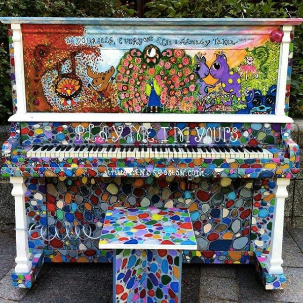 Public piano in Boston, Massachusetts, United States