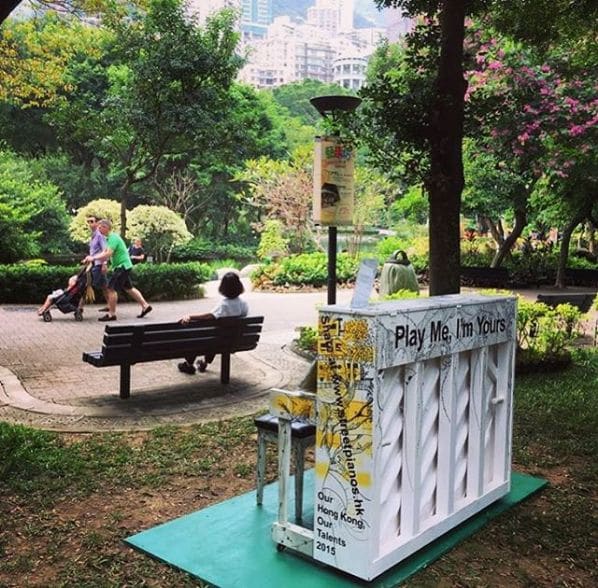 Public piano in Hong Kong Island, Hong Kong, China