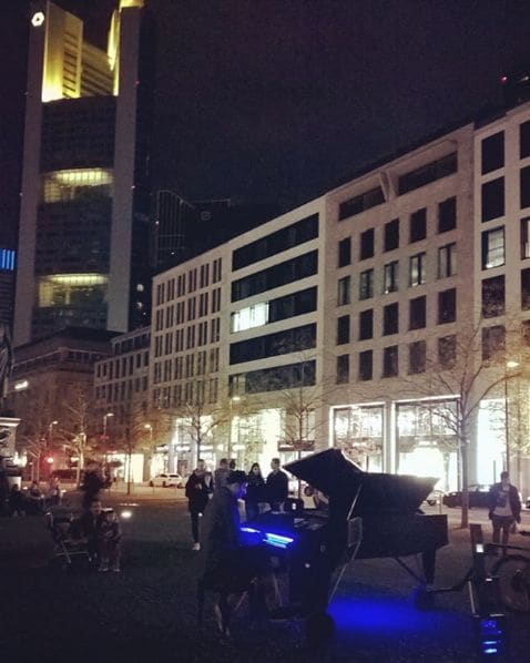 Public piano in Frankfurt, Hesse, Germany