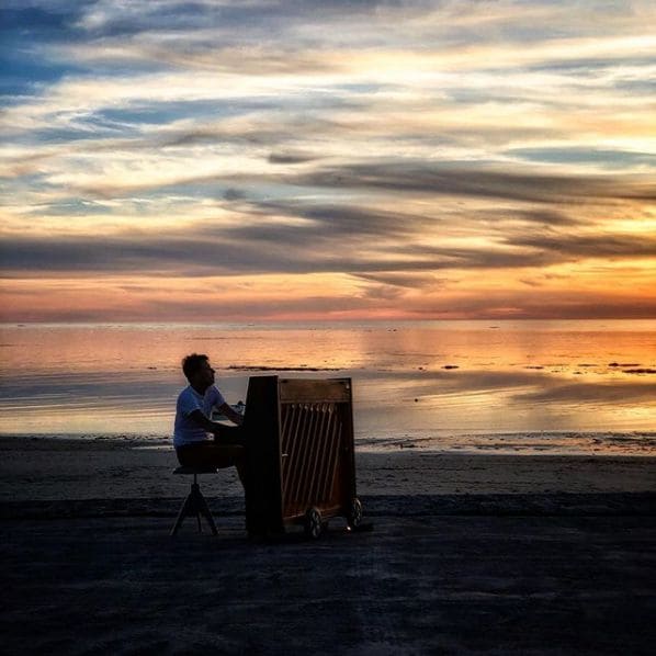 Public piano in Vendée, Pays de la Loire, France